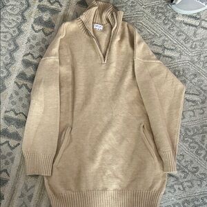Le Lis Tan Cowl Neck Sweater